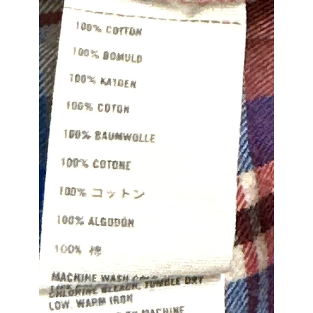 Abercrombie Fitch Mens Large Red Plaid Muscle Shirt Cotton Long Sleeve - Picture 10 of 12